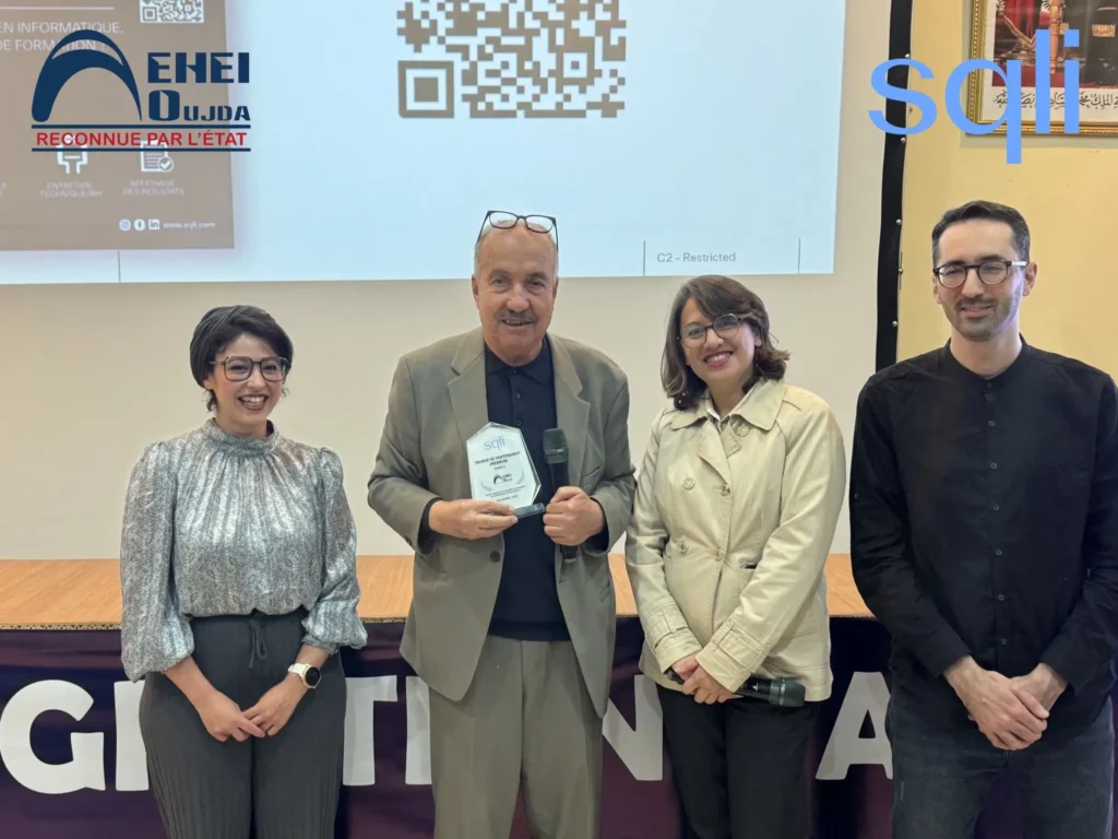Remise du trophée Partenariat Premium à l’EHEI Oujda par SQLI Maroc